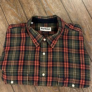 BARBOUR Mens Lothar Shirt in Olive  Size X-Large